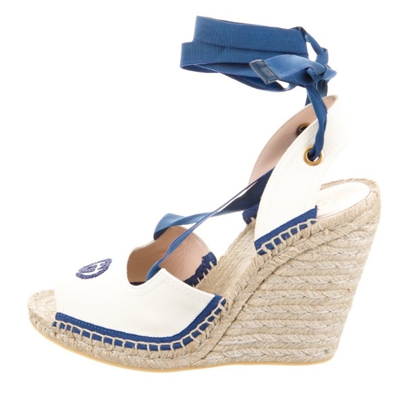 Gucci Canvas Wedges - Picture 1 of 5